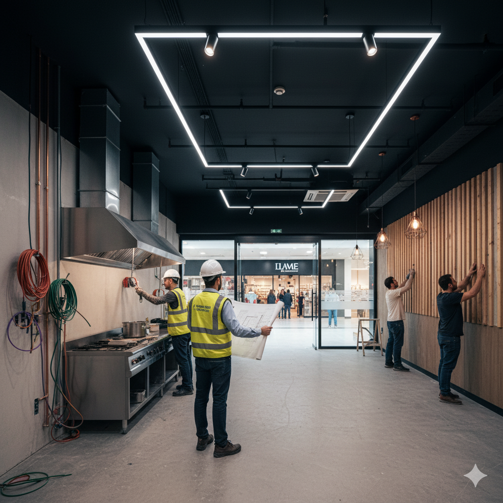 projeto de restaurante em shopping